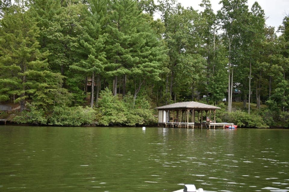 View of the dock from the water