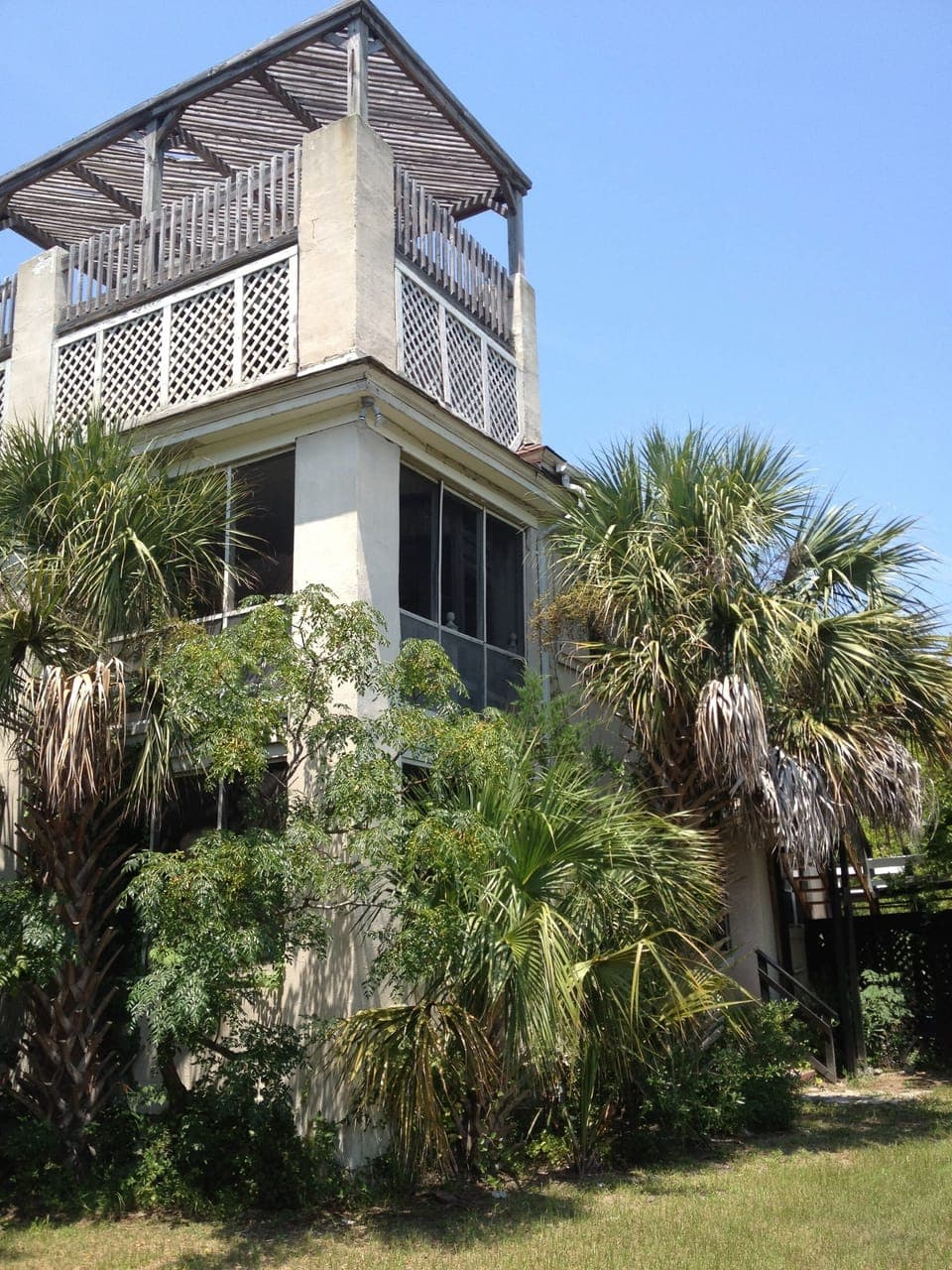 Corner of house with deck
