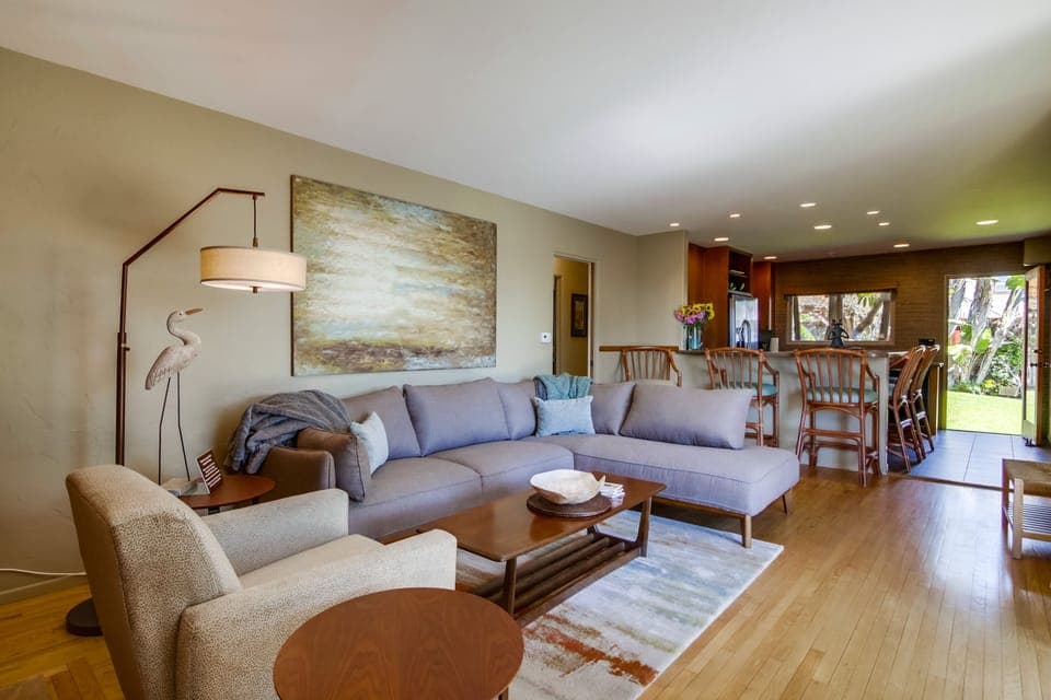 Plenty of space to sit in the living room.