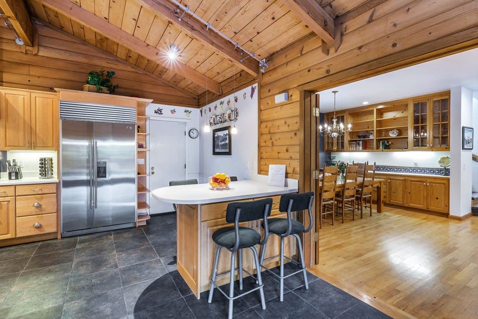 Kitchen leads into dining room and living room
Photo by Brian McCloud
