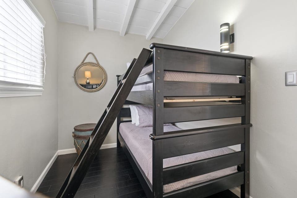 Bedroom #2 of rear upstairs unit provides Twin bunk bed set and linens.
                