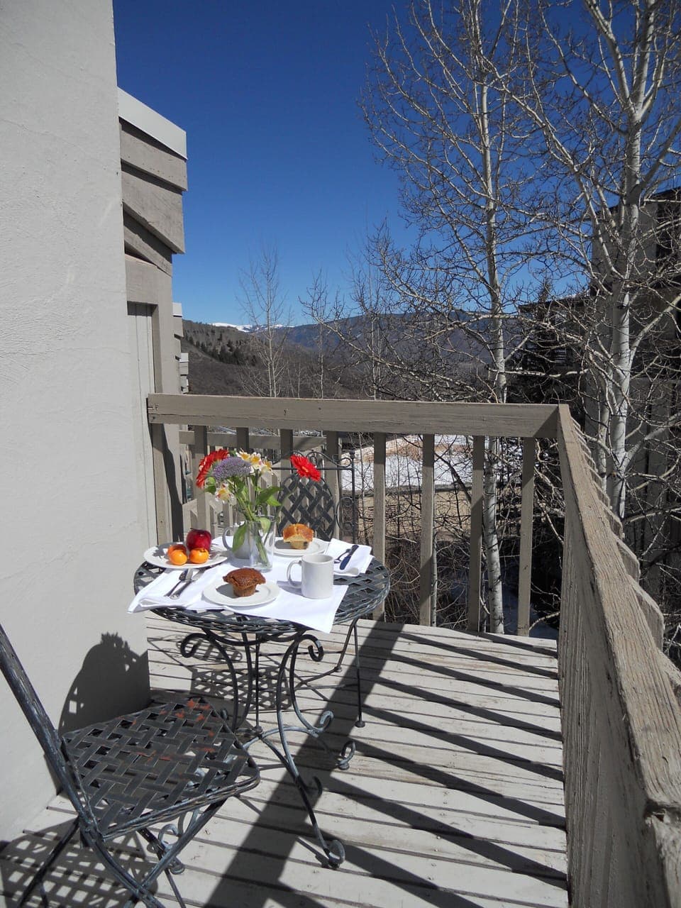 View from master bedroom private deck