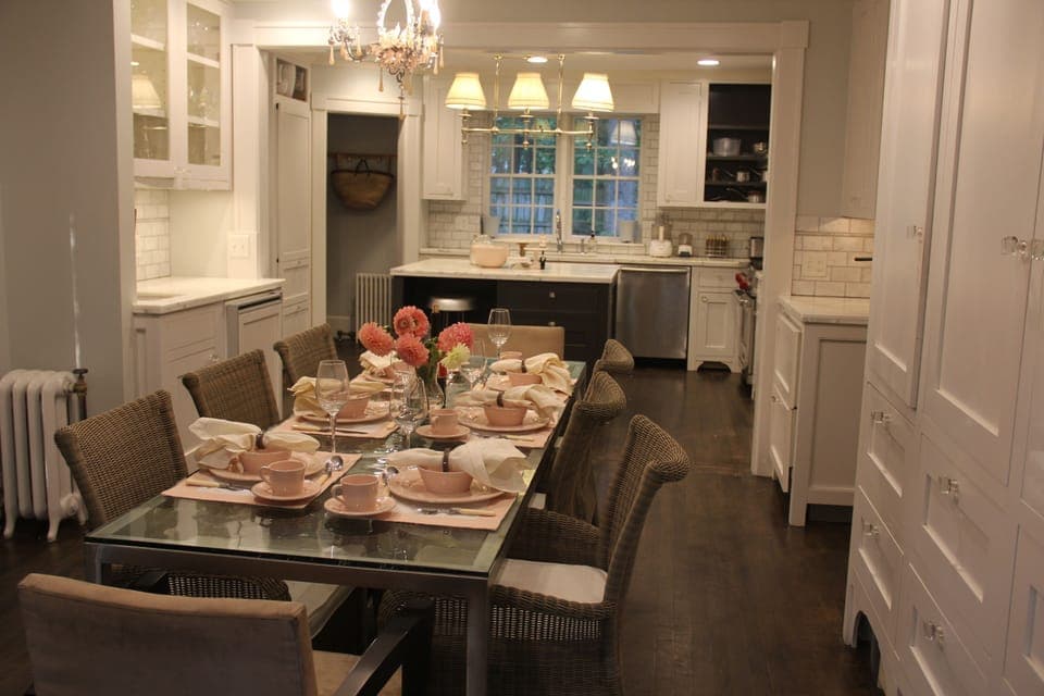 kitchen and dining area
