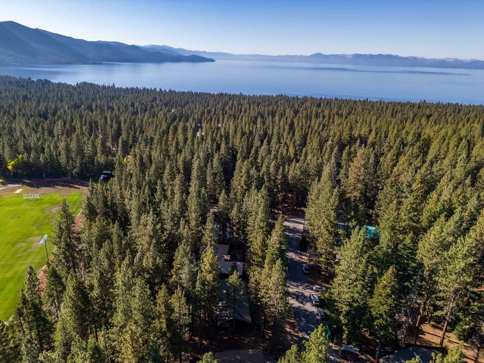 Aerial view from home to lake, approximatley 1.5 miles.