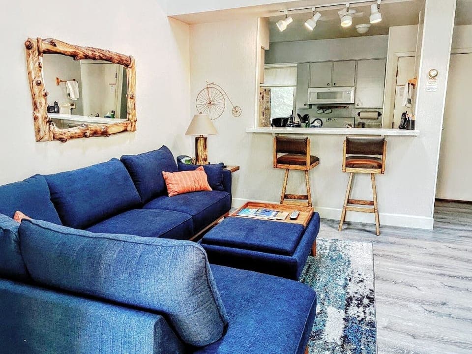 Looking into kitchen area.