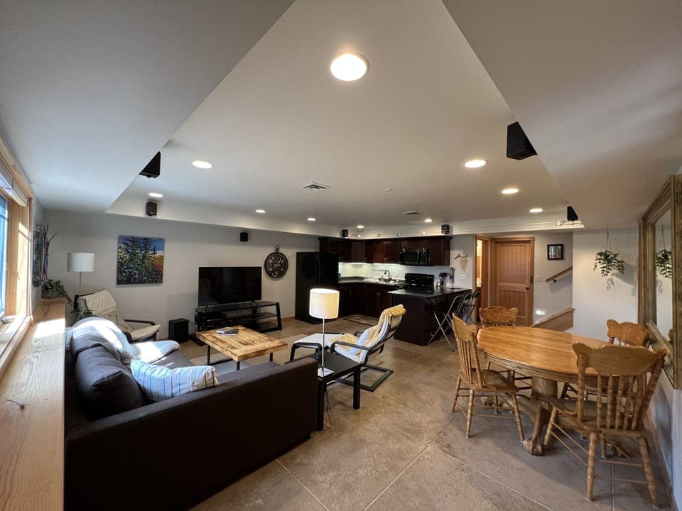 Living Room from southwest corner with fisheye (square soffit, not a diamond)