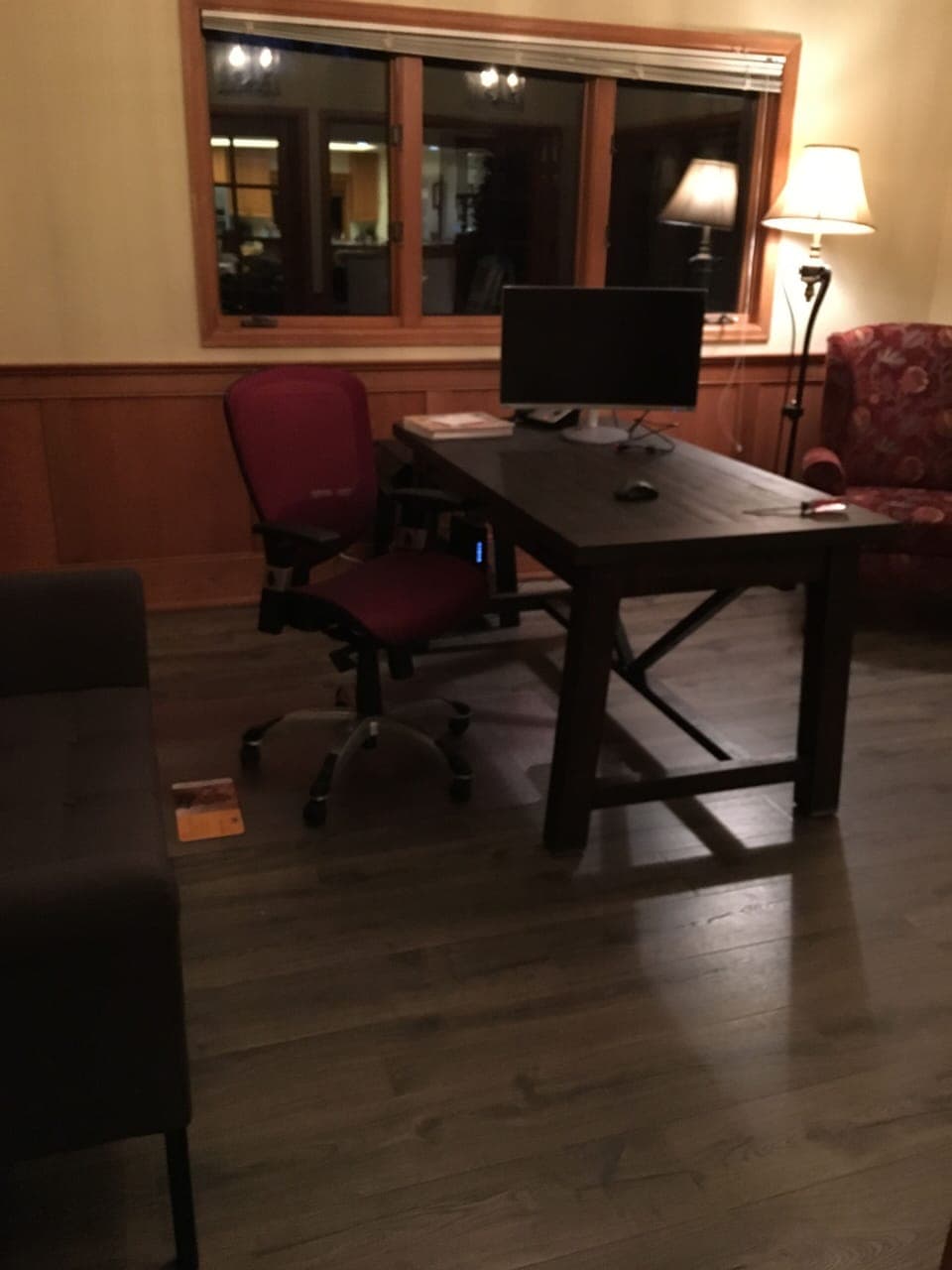 If duty calls, there is a home office (with stellar views).