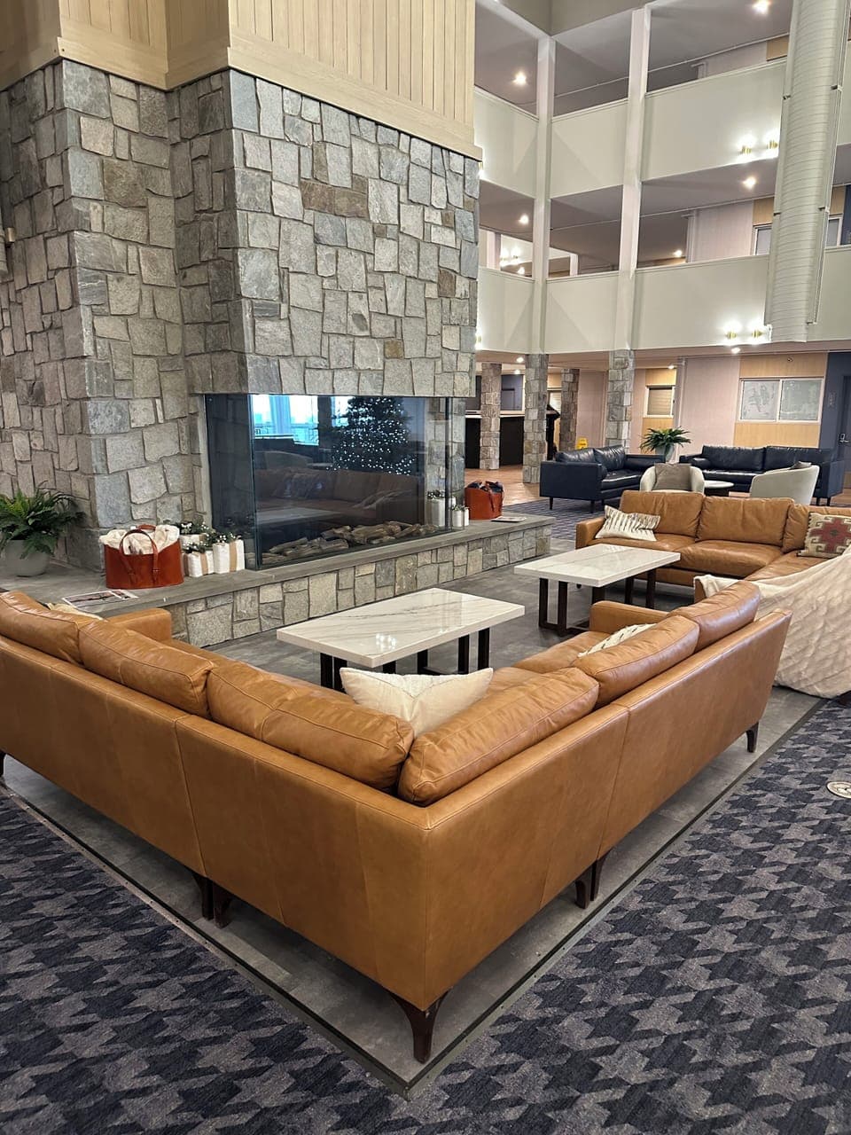 Lobby and Fireplace