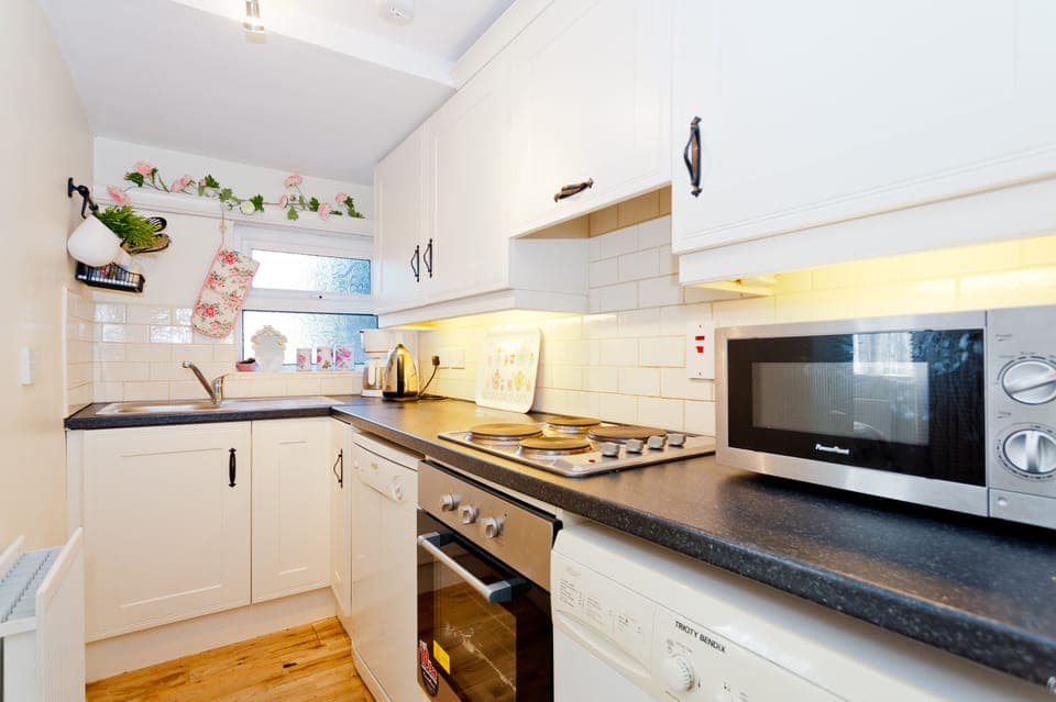 kitchen in the Grace Gifford cottage