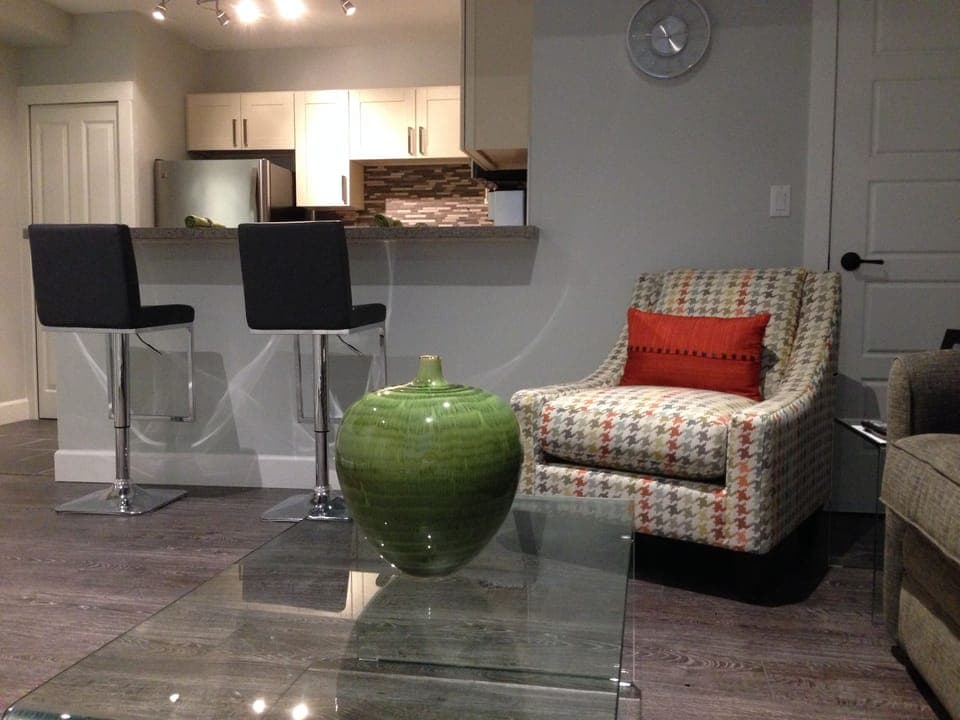 Comfortable and cosy living area plus breakfast bar