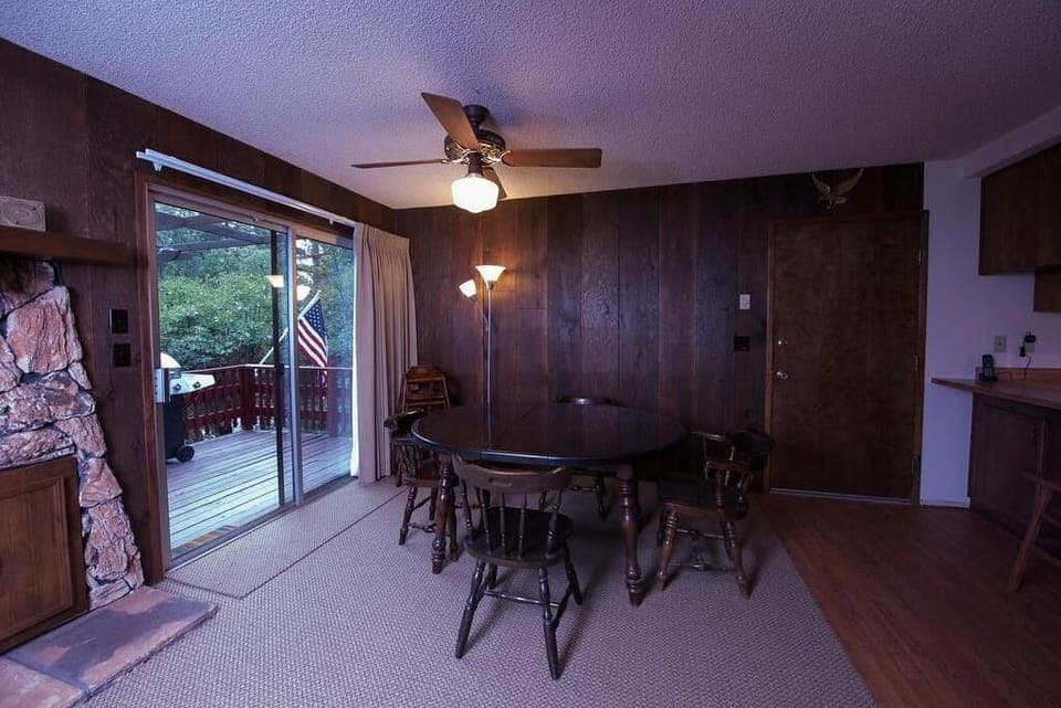 sliding glass door leading to deck