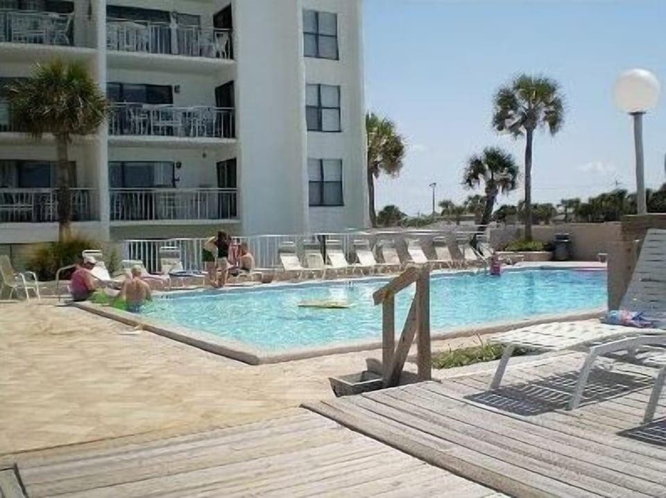 Beautiful pool and deck.