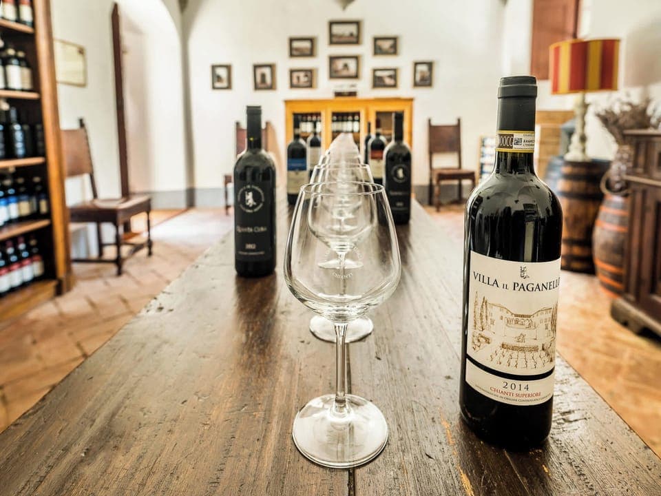 Detail of villa's private Tasting Room