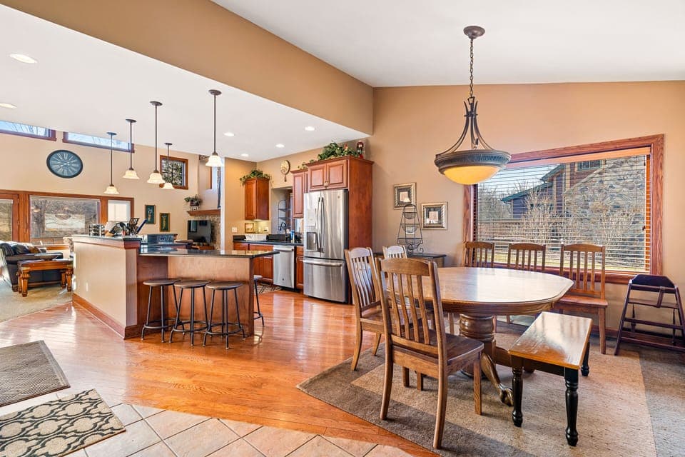 Kitchen and Dinner Table