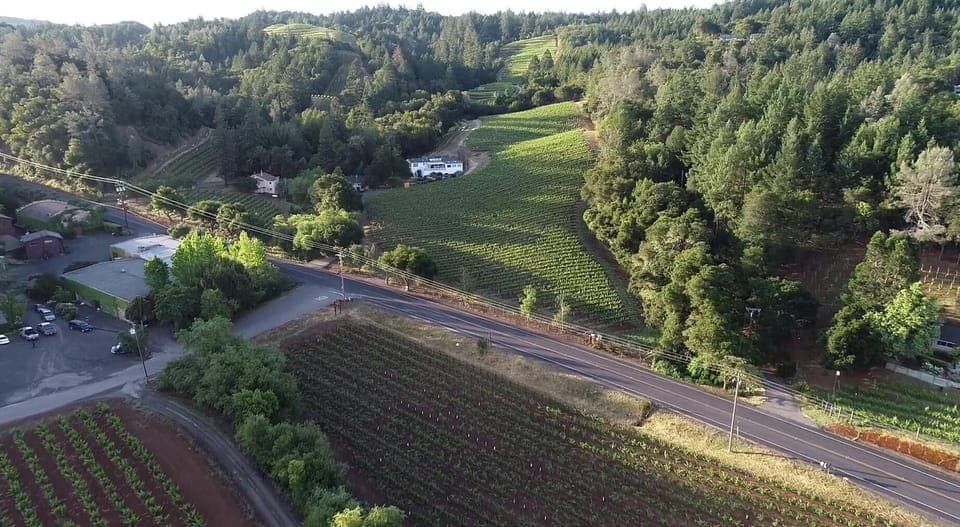 Ariel photo of Sapphire Canyon Vineyard
