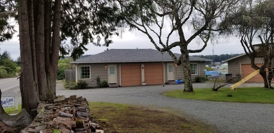 Cottage B is on the right, closer to the Bay.