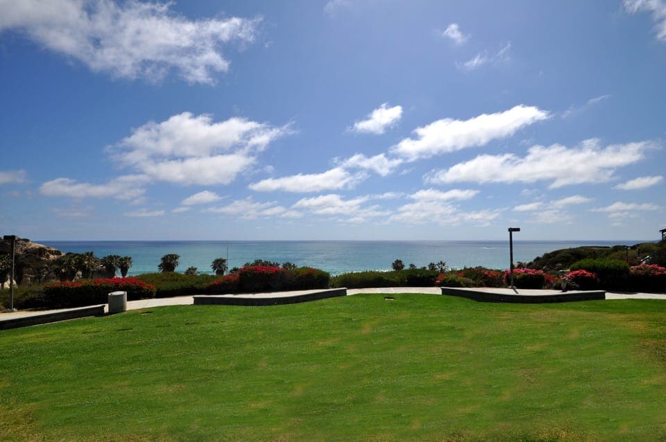 park steps from the front door, stairs lead down to the Calafia state beach