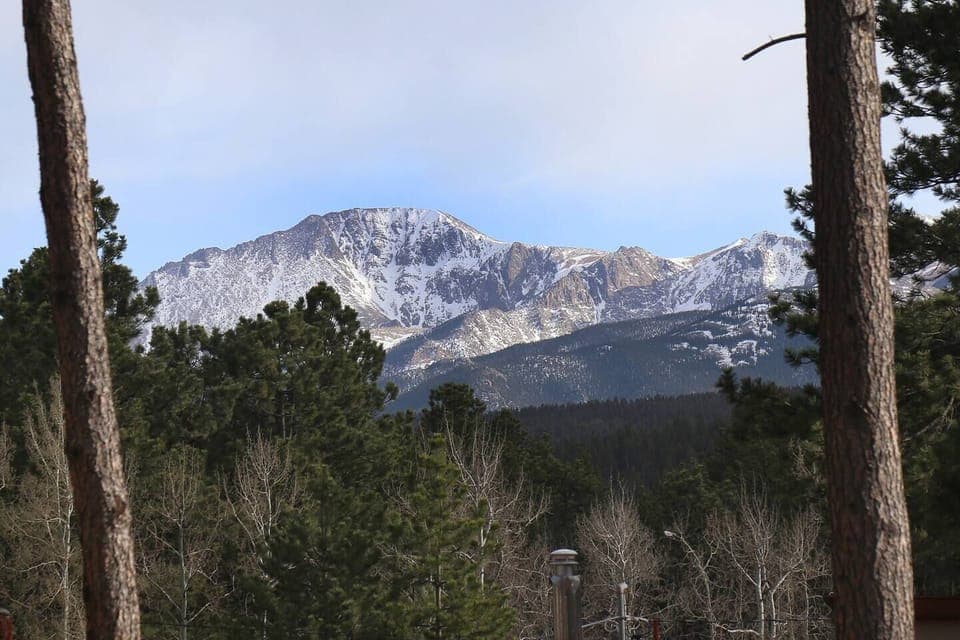 View of Pike's Peak from the deck
