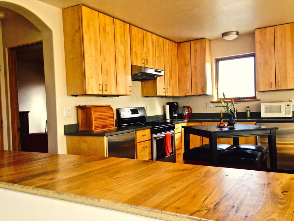 Kitchen as you come up the stairs