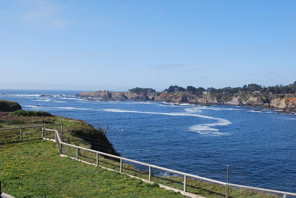 Caspar Anchorage and the Mighty Pacific ... view from all windows along the back
