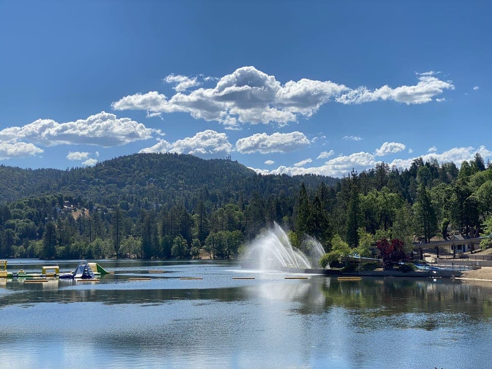 Lake Gregory Is A Short 5 Minute Walk From Cabin