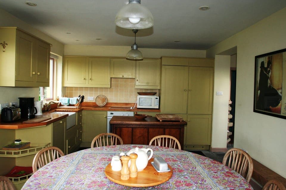 Kitchen, dining room.  Seats 8.
