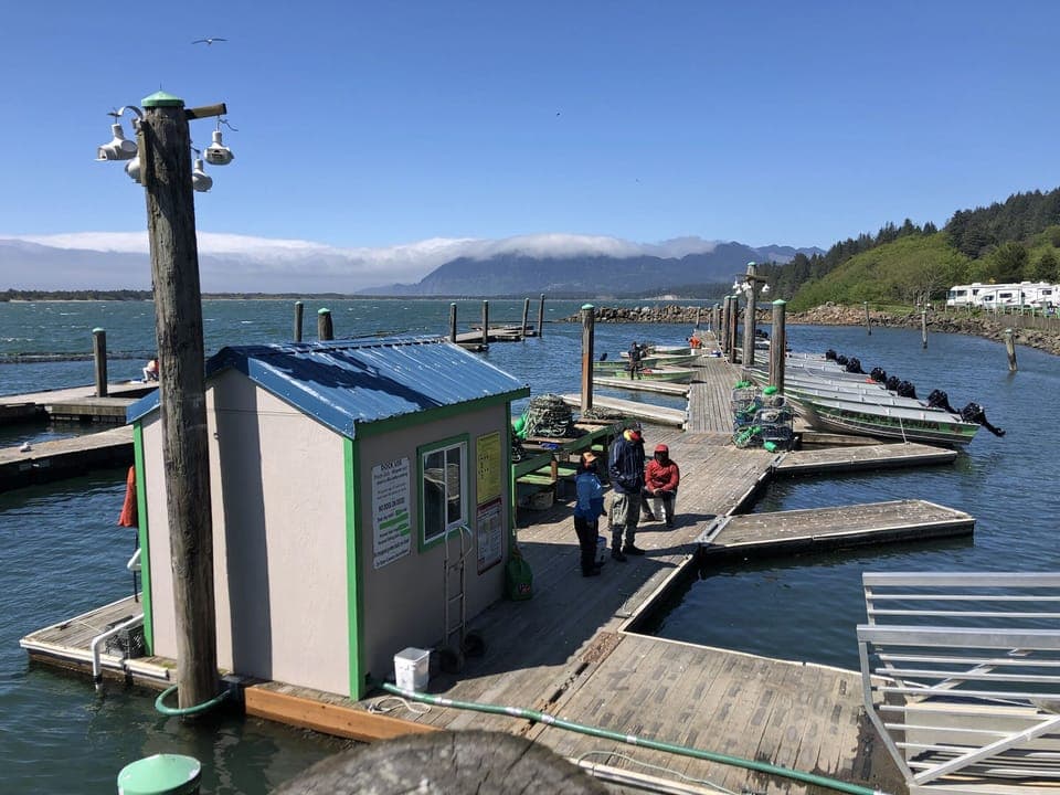Kelly's Brighton Marina on Nehalem River. Catch crab from the dock or boat.