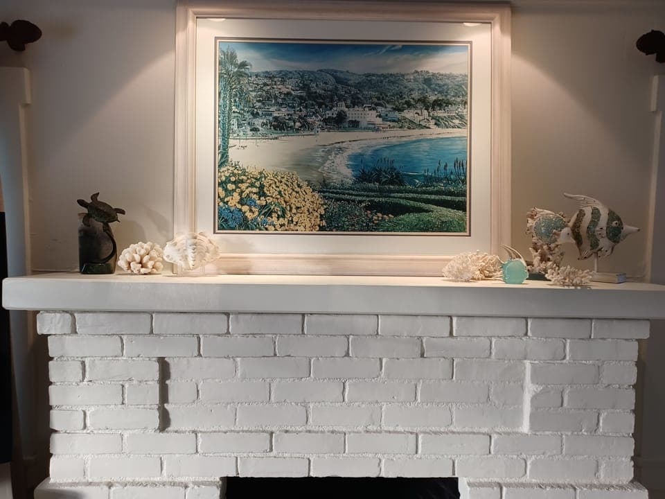 Gas burning fireplace for cozy nights 