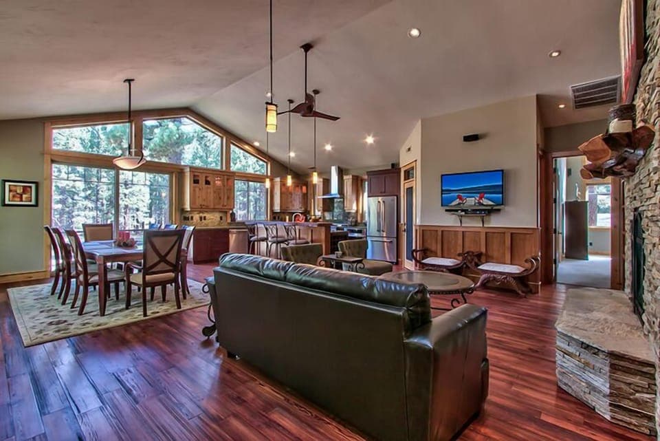 Living Room.  New dining room table has been installed as of June 2017.
