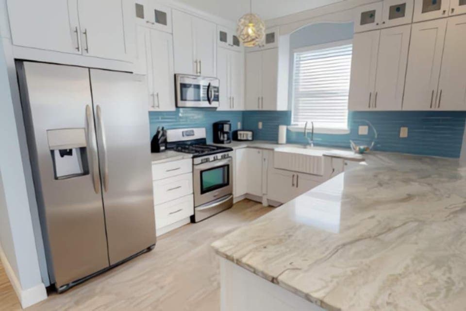 Enjoy cooking a breakfast spread in your fully equipped kitchen!