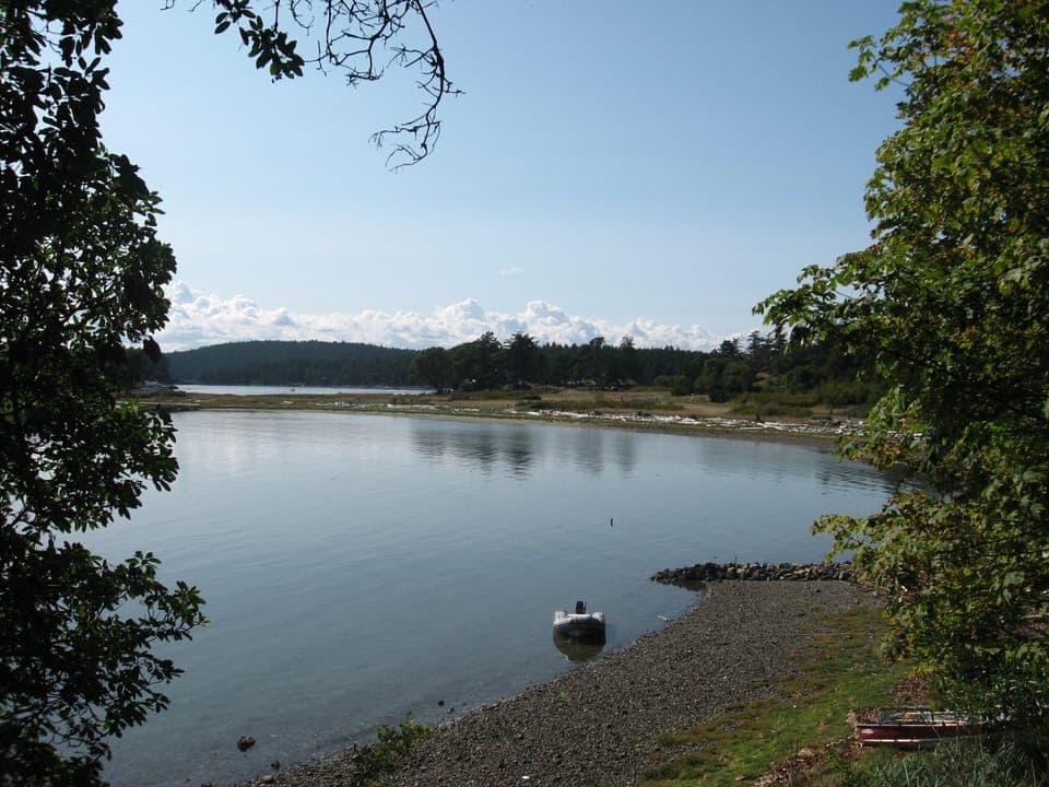 View of beach from main house deck