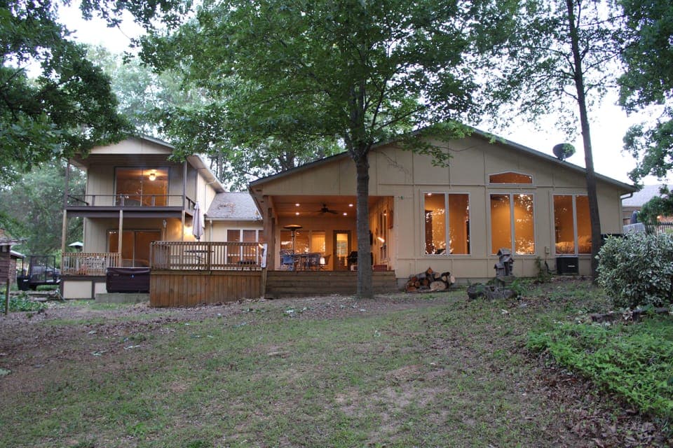 View of backyard from the water.