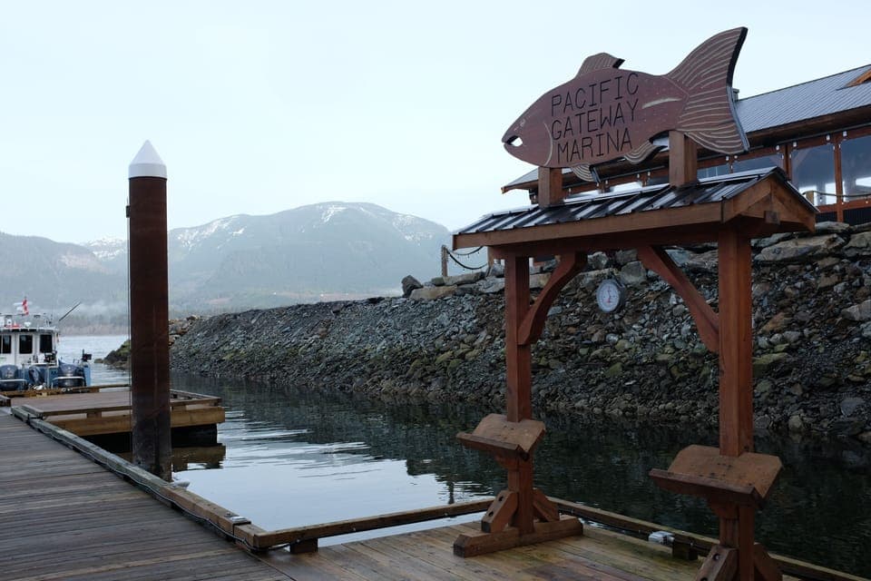 Pacific Gateway Marina is a 5 minute walk from the cottage 