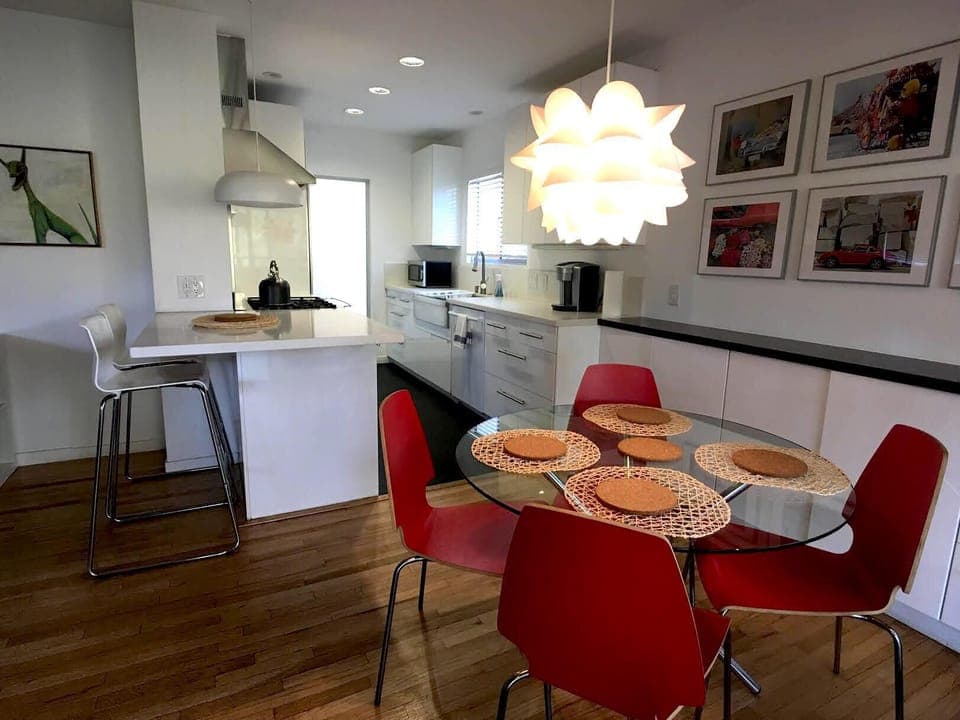 Gourmet kitchen and dining room
