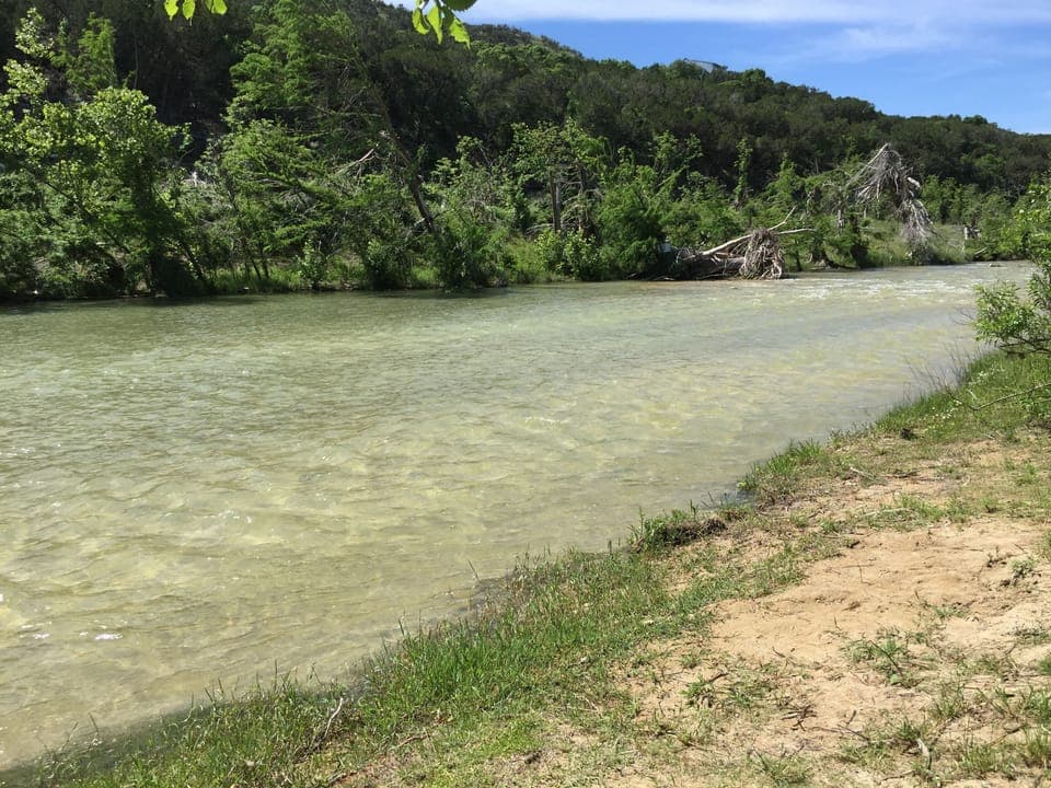 Beautiful view of the river and hills
