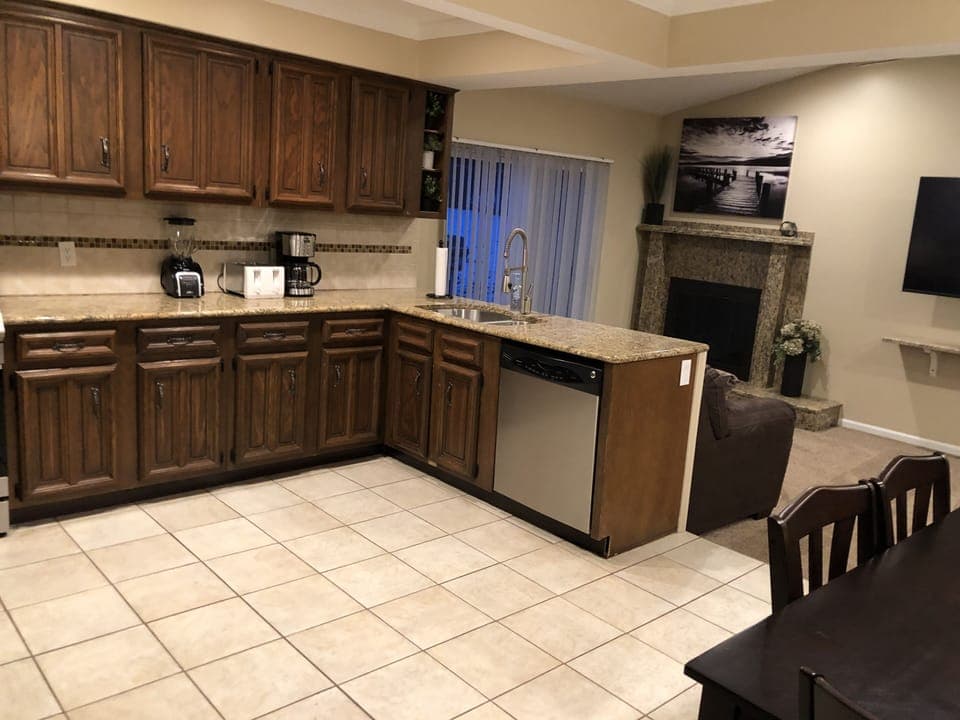 Open kitchen as you walk in front door.