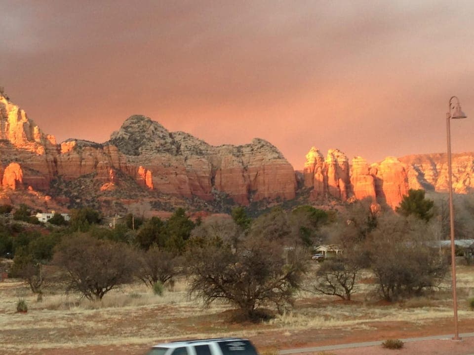 Sunset View from the Balcony and Living Room.  Taken with iPhone...no photoshop