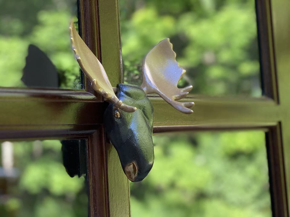The beloved moose door knocker!