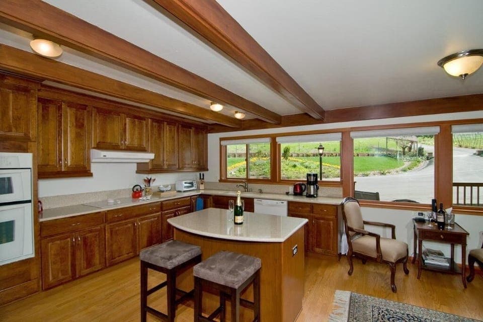 Kitchen Looking out to Vineyard