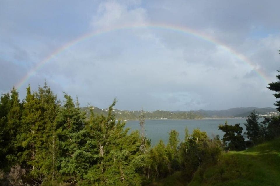 Rainbow over Veronica Channel - view from the deck