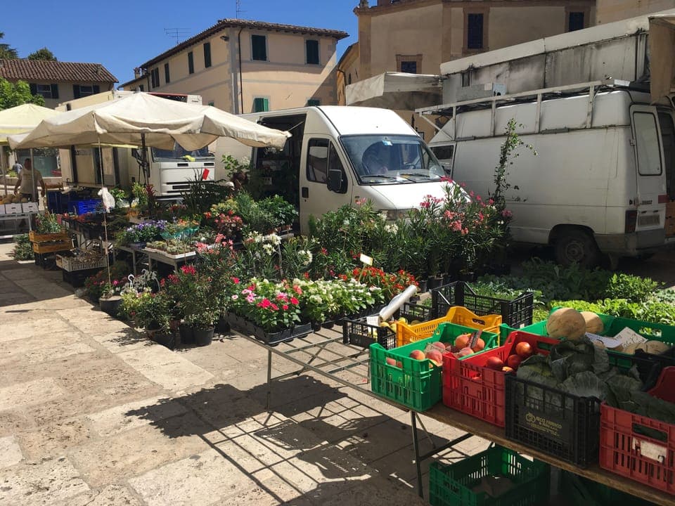 Market day in the Piazza 