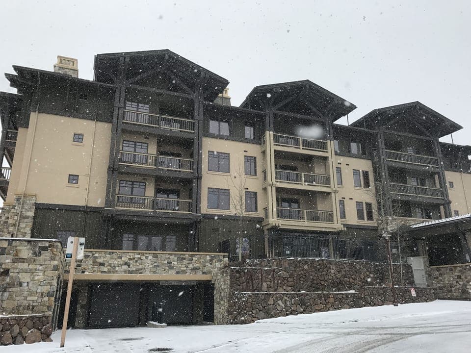 North Face Building. Shows garage entry as well.