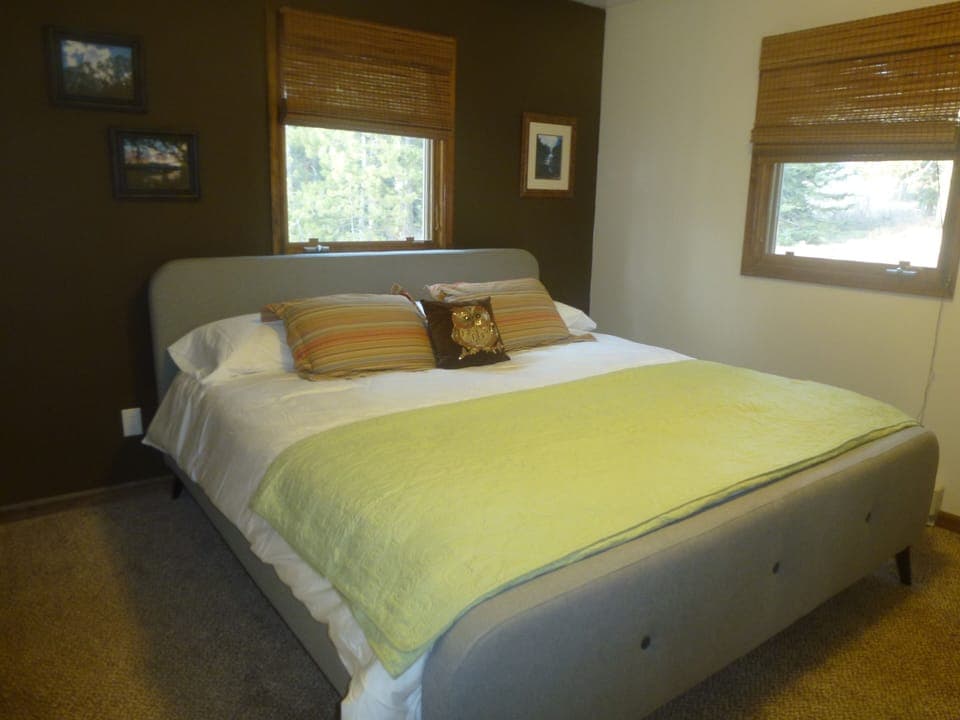 "Back woods" w/ 2 windows with views of the back woods, watch for moose.