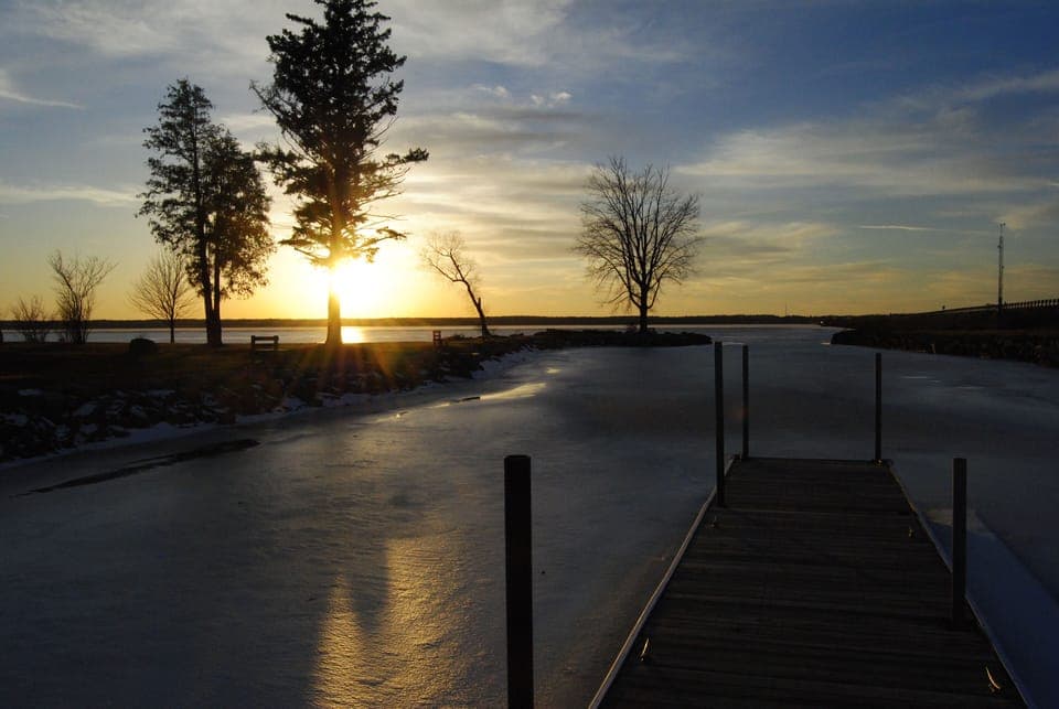 The Espyville boat launch this winter. 