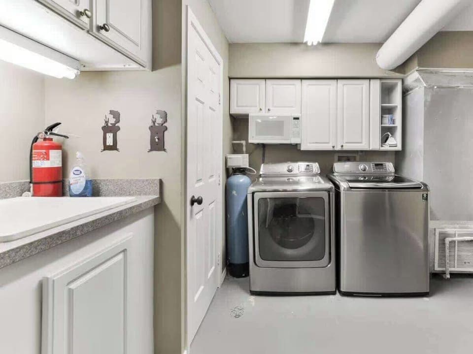 Washer and Dryer is Downstairs