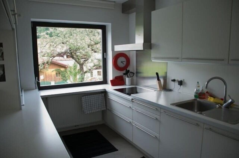 Kitchen with radiant stove top