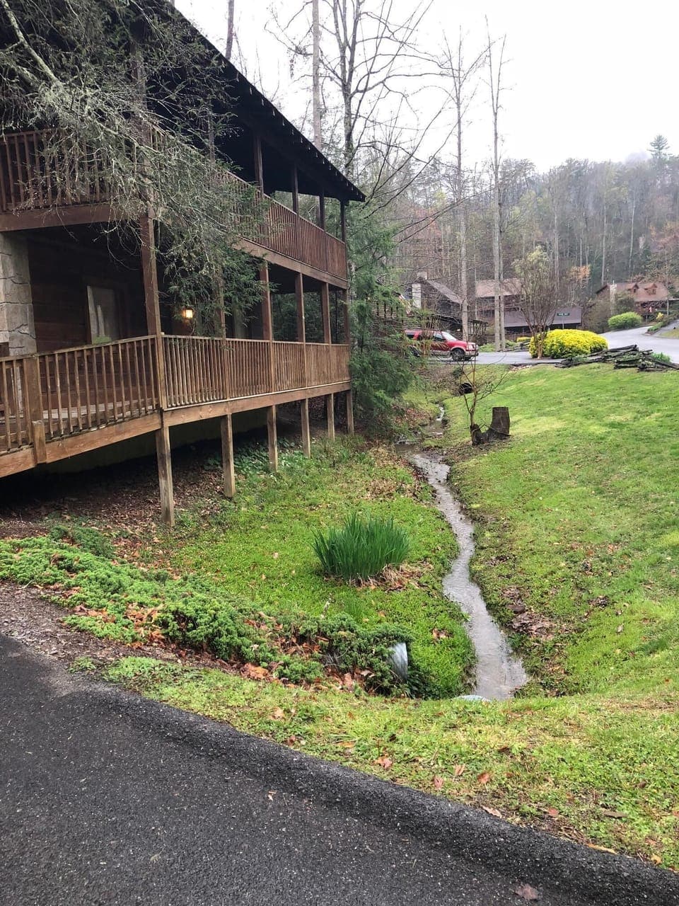 Stream in front