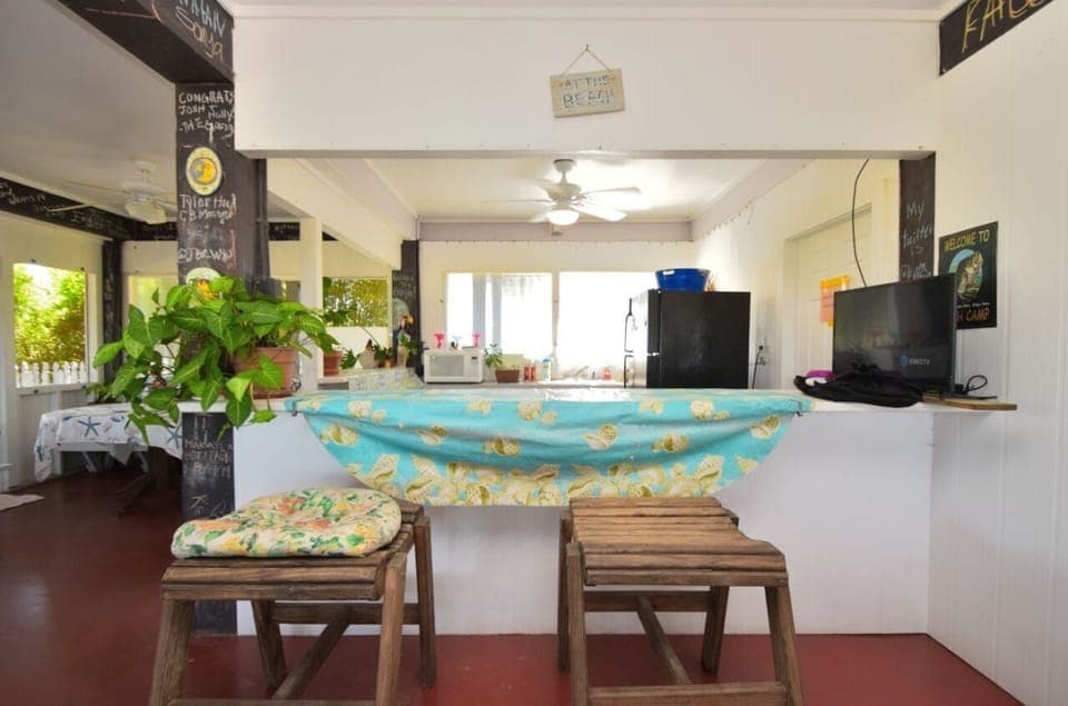 bar area with DIrect TV  and kitchen area