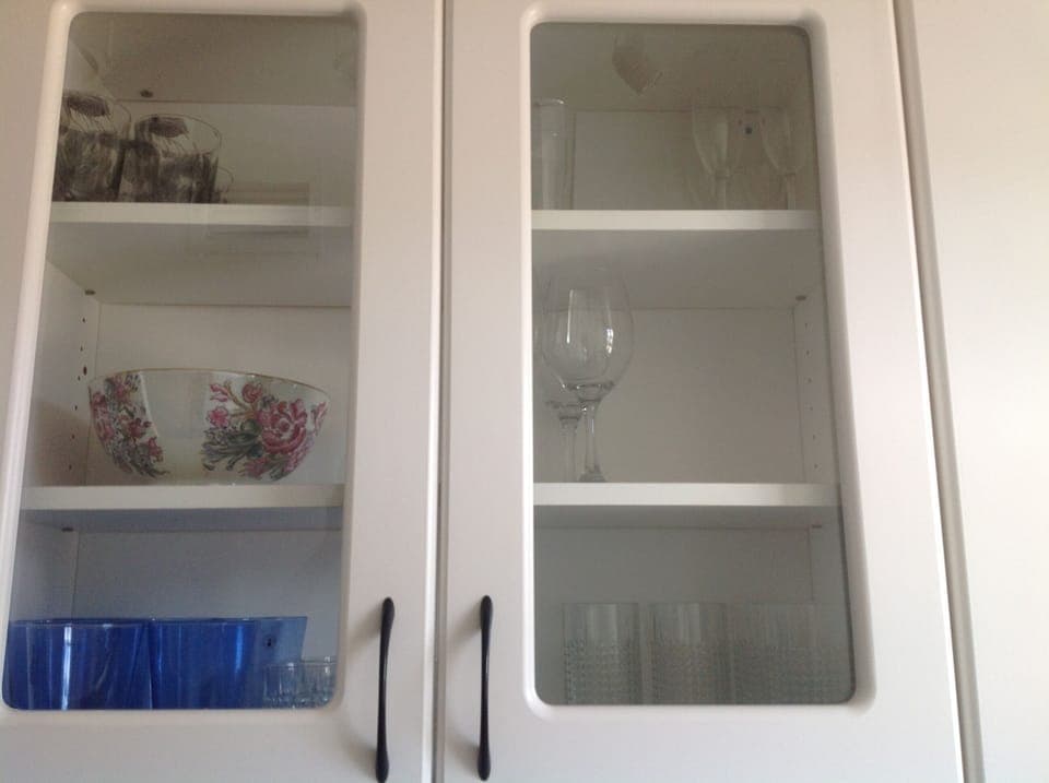 cabinet in kitchen.