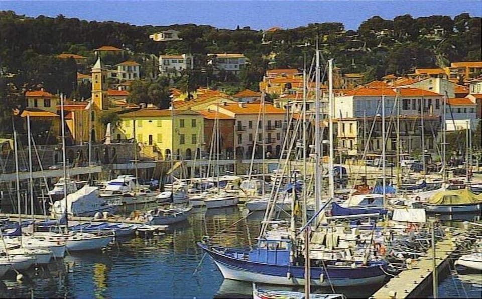 Our apartment is in the red house on the harbour